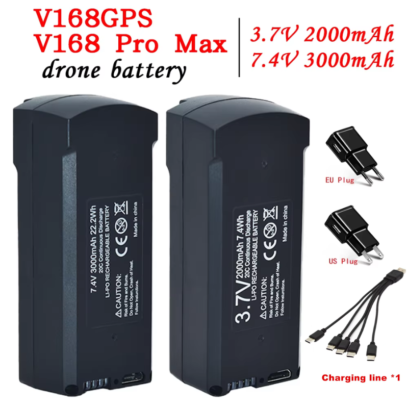 Drone Battery Lipo - بطارية GPS V198 7.4 فولت 3000